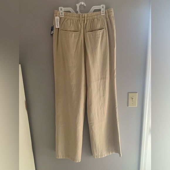 Womens Arizona Tan Pleated Loose Fit Wide Leg High Rise Skater New Trousers 9 - Picture 6 of 8